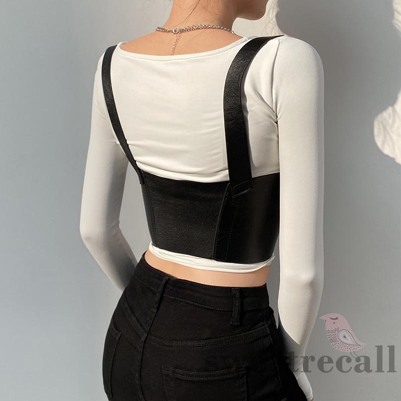 SWT-Lady PU Waist Seal with Adjustable Belt, Skinny Fit Sexy Style Summer Belt (Black) | BigBuy360 - bigbuy360.vn