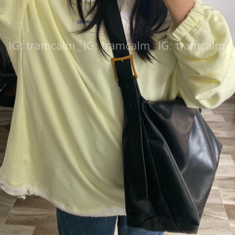 Túi da đeo chéo trơn đa phong cách dày dặn đựng vừa lap,a4