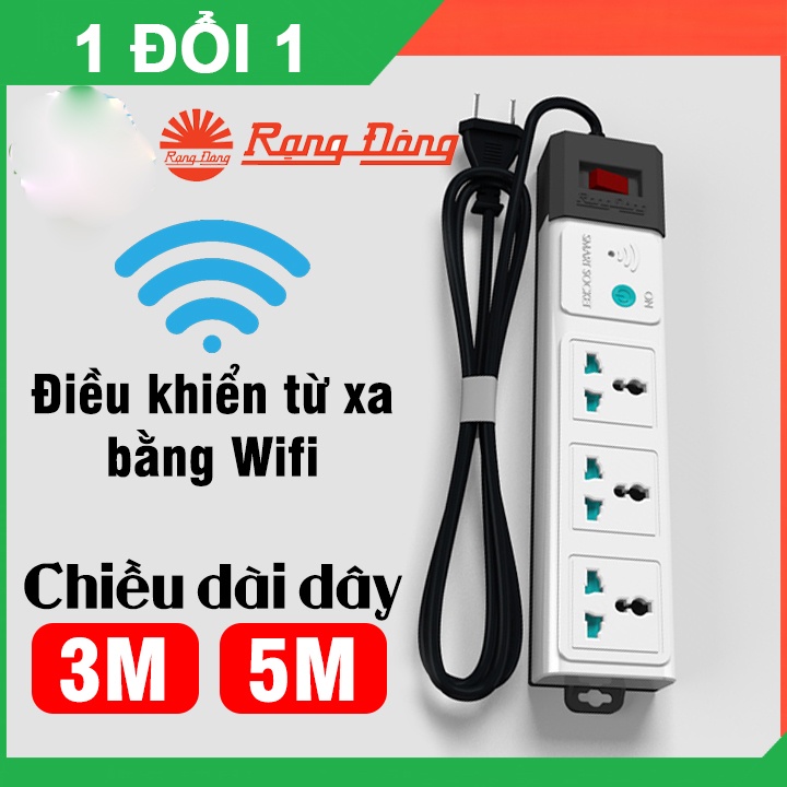 Ổ cắm điện sạc nhanh đa năng Rạng Đông Remax 3 ổ Đa Năng + 2 ổ USB sạc nhanh