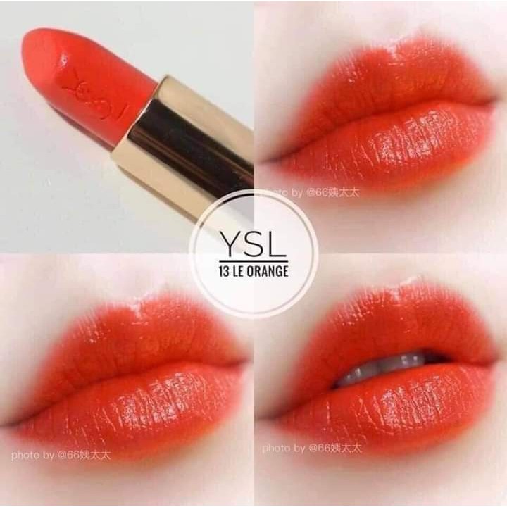 Son YSL Rouge Pur Couture 13- Đỏ Cam