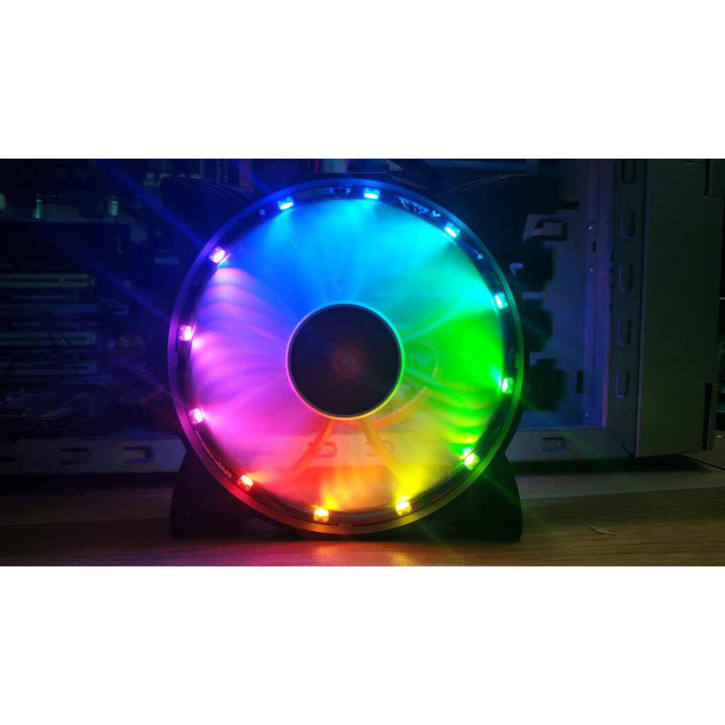 Fan Coolmoon K1 RGB Auto New tự đổi màu cắm trực tiếp nguồn