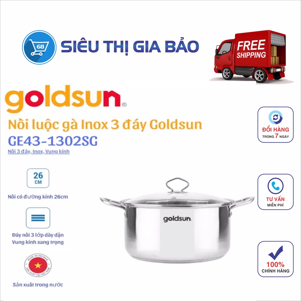 NỒI LUỘC GÀ GOLDSUN GE43 SIZE 26CM- DÙNG ĐƯỢC CHO MỌI LOẠI BẾP