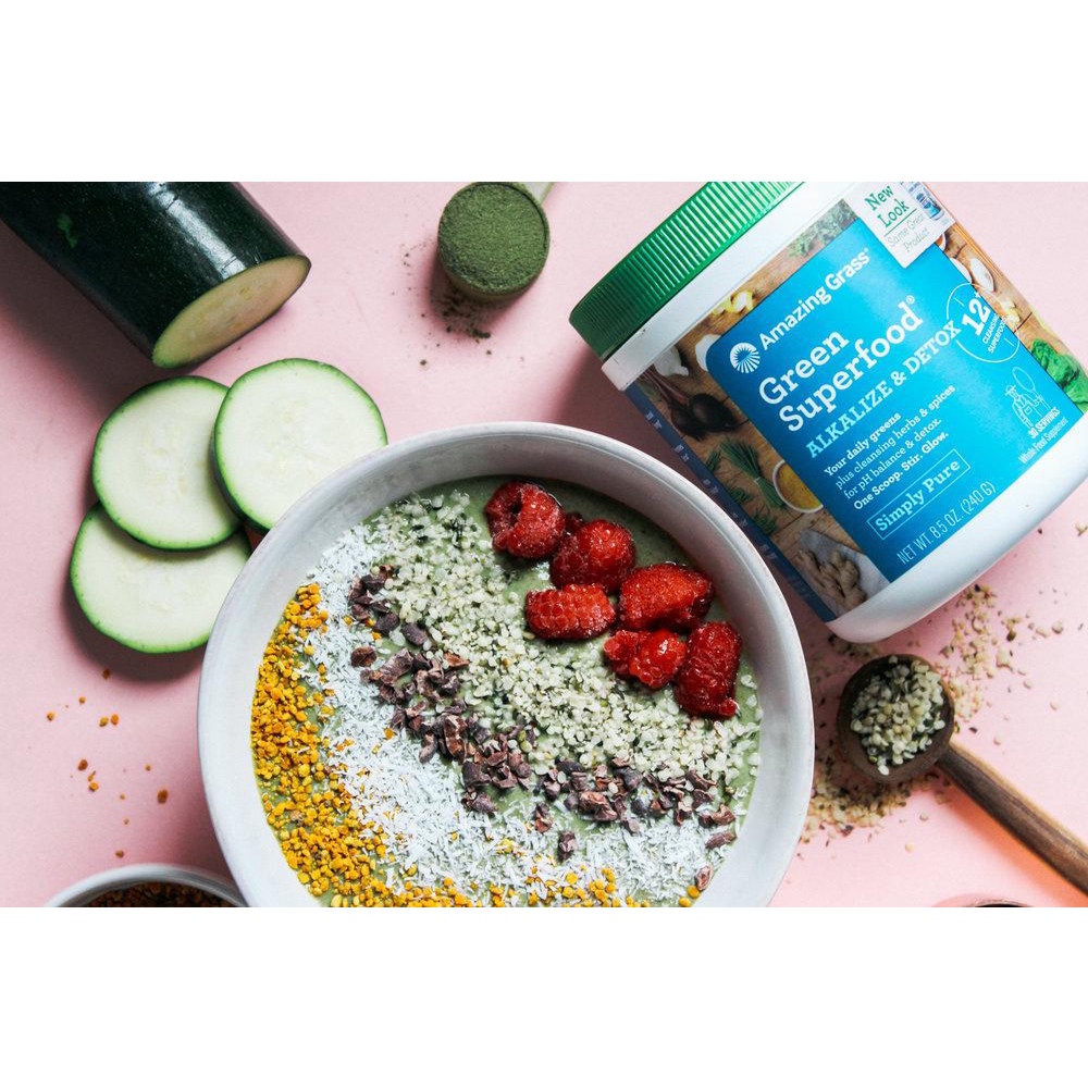 Bột Uống Siêu Thực Phẩm Hữu Cơ Amazing Grass Alkalize & Detox 240g