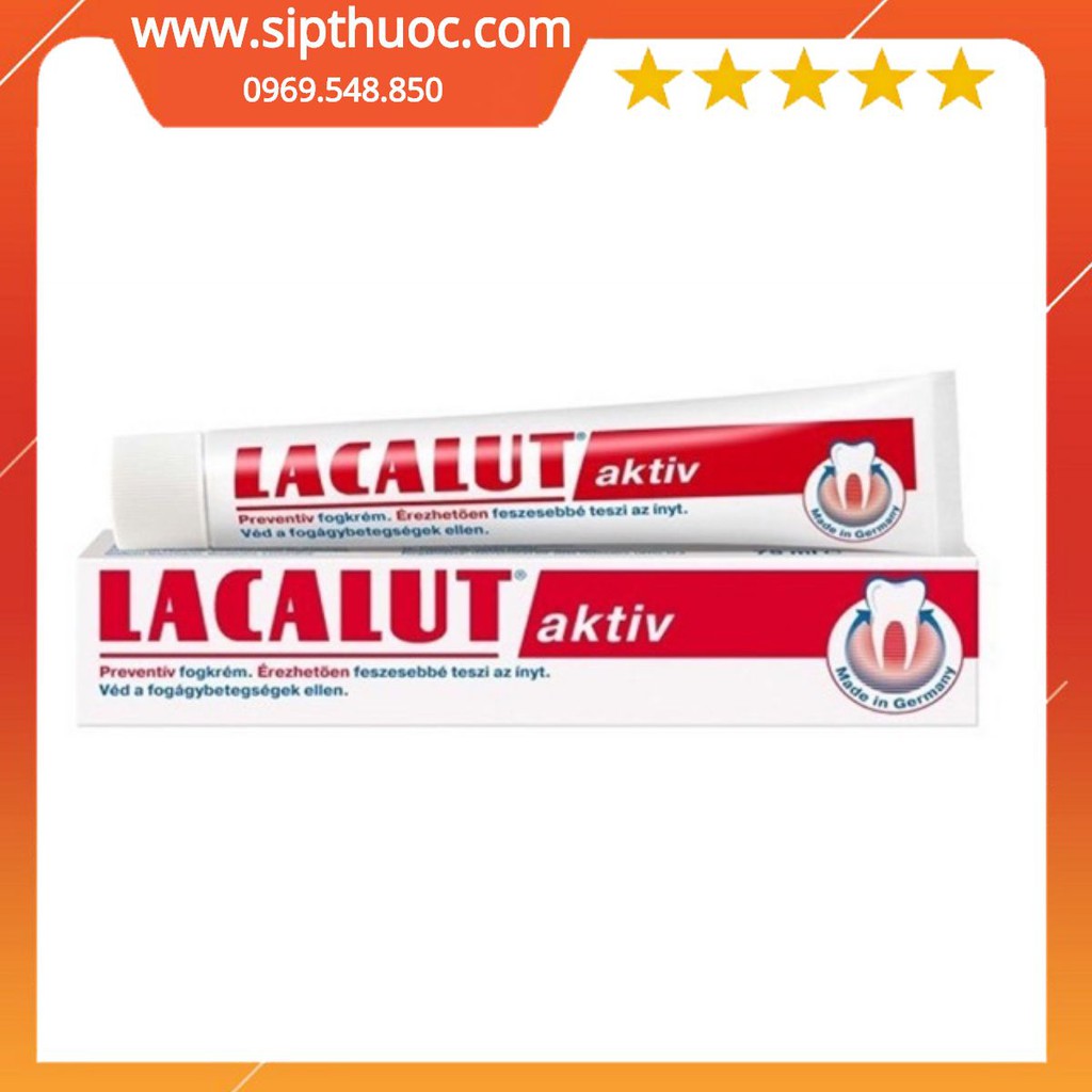 KEM ĐÁNH RĂNG LACALUT AKTIV NGỪA VIÊM NƯỚU, CHẢY MÁU CHÂN RĂNG NHẬP KHẨU ĐỨC TUÝP 75ml - [Quầy Thuốc Bảo Lâm]