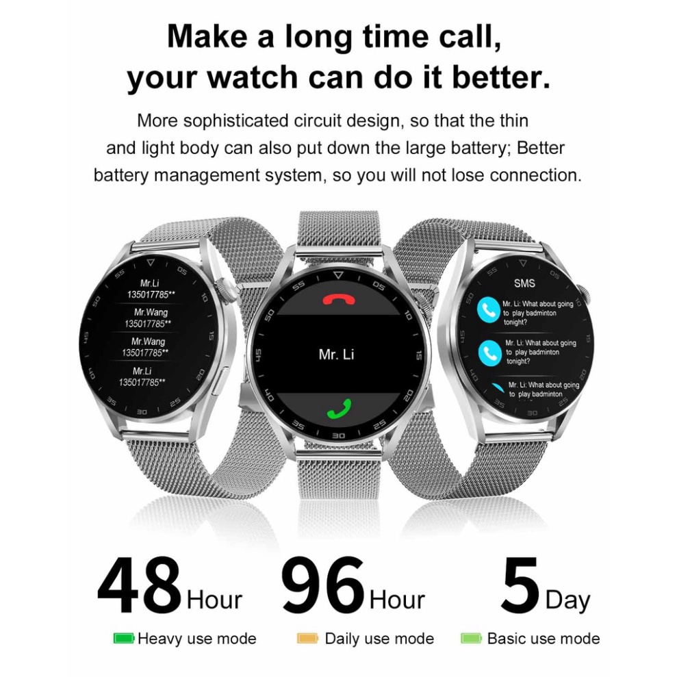 Đồng Hồ Thông Minh DT3 Pro Màn Hình 1.36 Inch 390*390 HD Kết Nối Bluetooth Không Dây DT3Pro