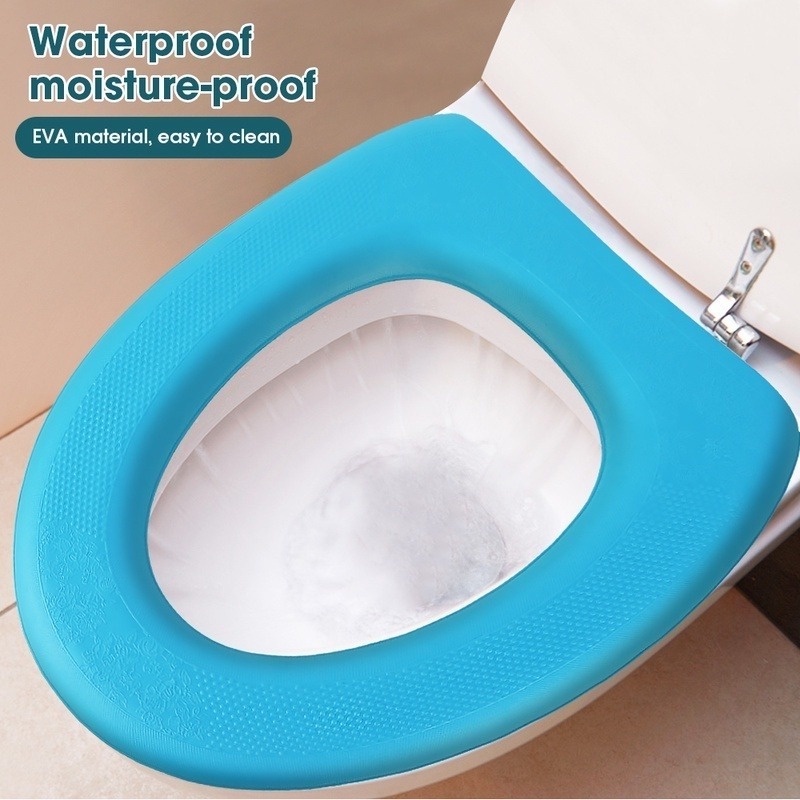Miếng Đệm Lót Bồn Cầu Chất Liệu EVA Mềm Mại Chống Thấm Nước Có Thể Tháo Gỡ