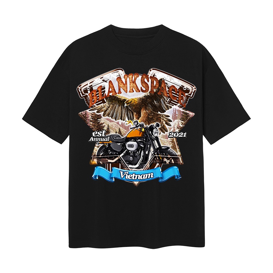 BLANK | Áo Thun HOLIDAY Tay Lỡ Unisex - Đen/Trắng Cổ Tròn