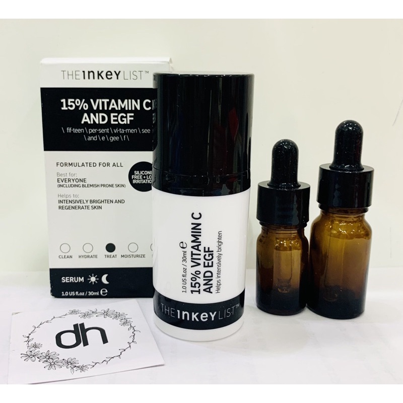 Serum sáng da THE INKEY LIST 15% Vitamin C and EGF 30ml