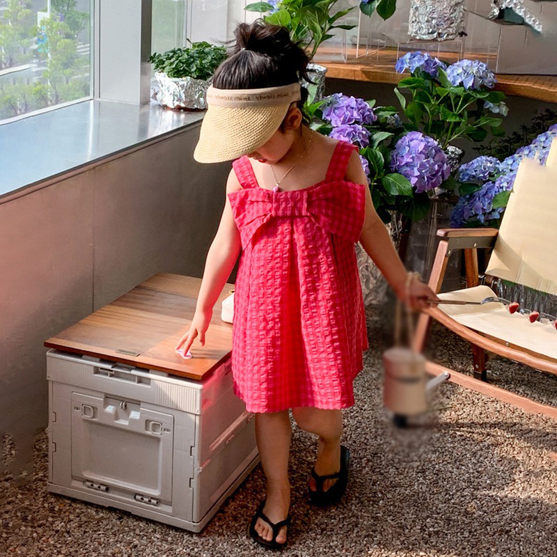 Đầm Công Chúa Hở Lưng Màu Trơn Se7en Cho Bé Gái