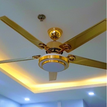 Quạt Trần Đèn 6 Cấp Độ Gió,3 Chế Độ Đèn LED,Điều Từ Xa, Đảo Chiều