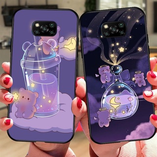 ốp lưng điện thoại Xiaomi poco x3 / x3 pro bộ gấu tím may mắn