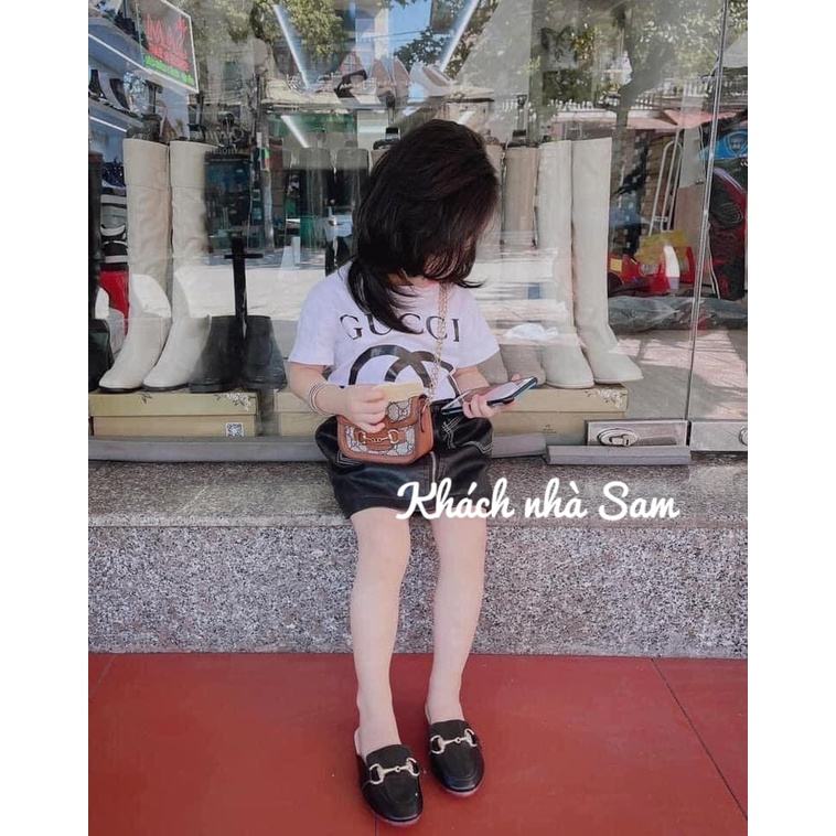 Áo thun tay lỡ Guc ci logo cho bé &amp; gia đình, áo phông bé trai,gái,unisex,Samyy_vn