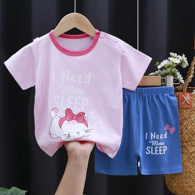 (CÓ SẴN) Bộ đồ cộc tay QUẢNG CHÂU cho bé mẫu B58- MORE SLEEP