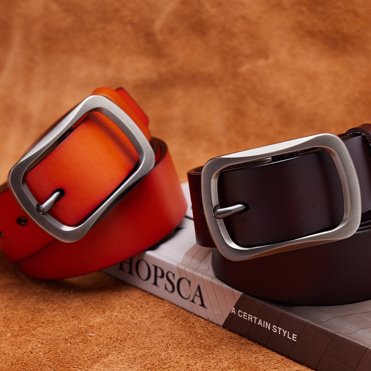 Thắt lưng nam da bò thật nguyên tấm dây nịt nam cao cấp Conteno-V5592