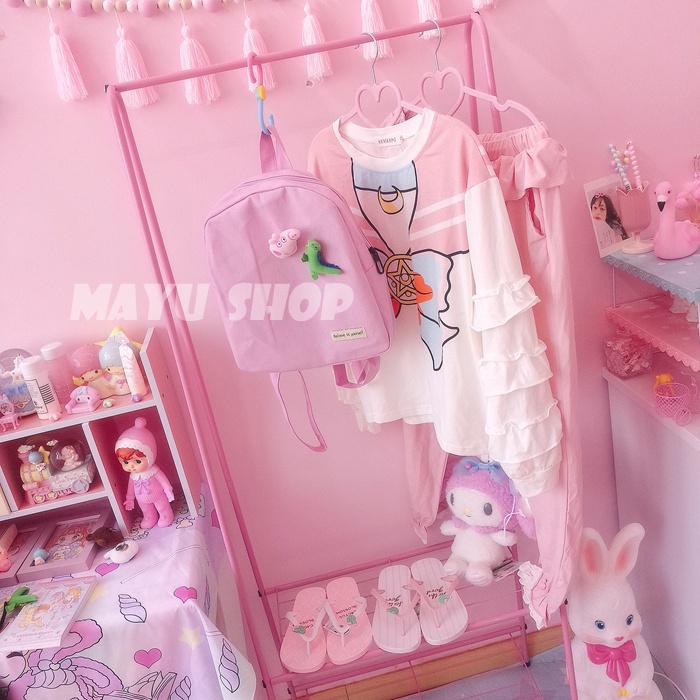 Móc treo jk lolita hình nơ hình trái tim đáng yêu Móc chống rơi quần áo