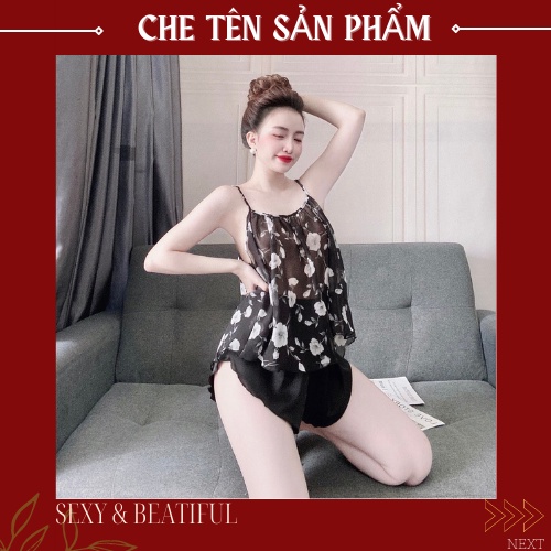 Đồ Bộ Ngủ Lụa Sexy 💖 Chiffon Mềm Mát 💖 Mềm Mát, Mỏng Nhẹ Tôn Dáng < Size < 65kg > Sun Shop | BigBuy360 - bigbuy360.vn