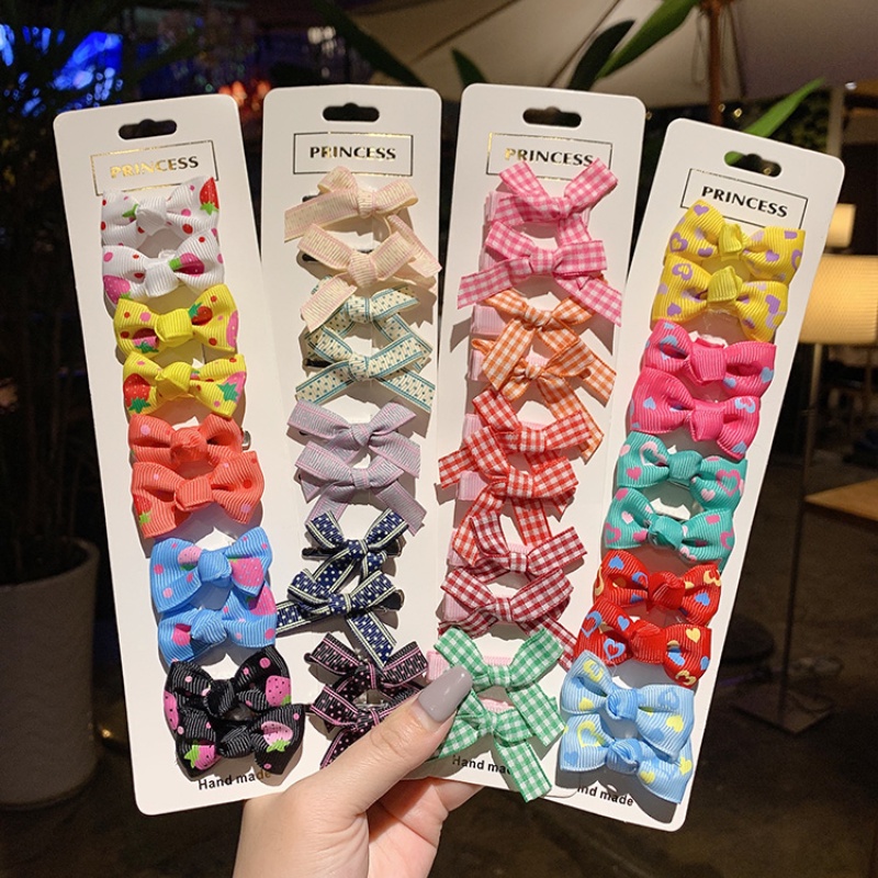 Set 10 kẹp tóc nơ dễ thương cho bé gái