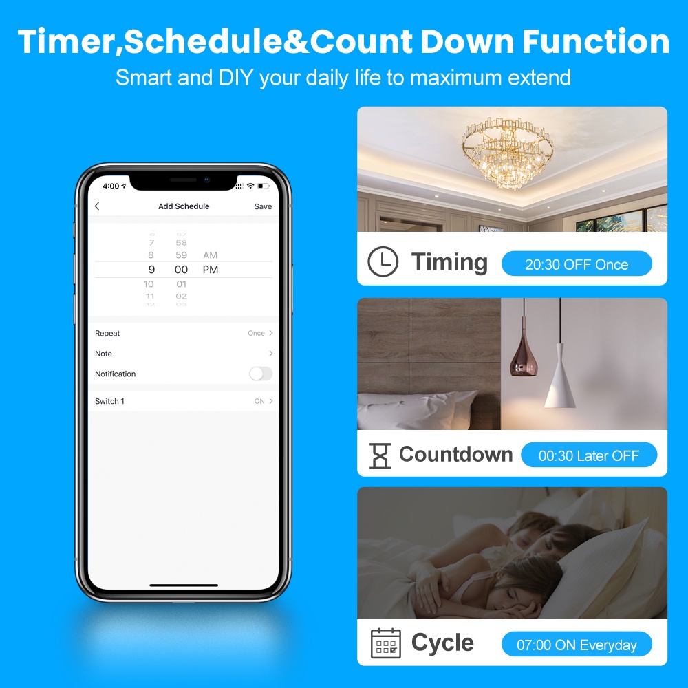 GOOGLE Công Tắc Đèn Thông Minh Kết Nối WiFi AC 110-220V Brazil 4x4 Touch Panel 4 / 6 Gang