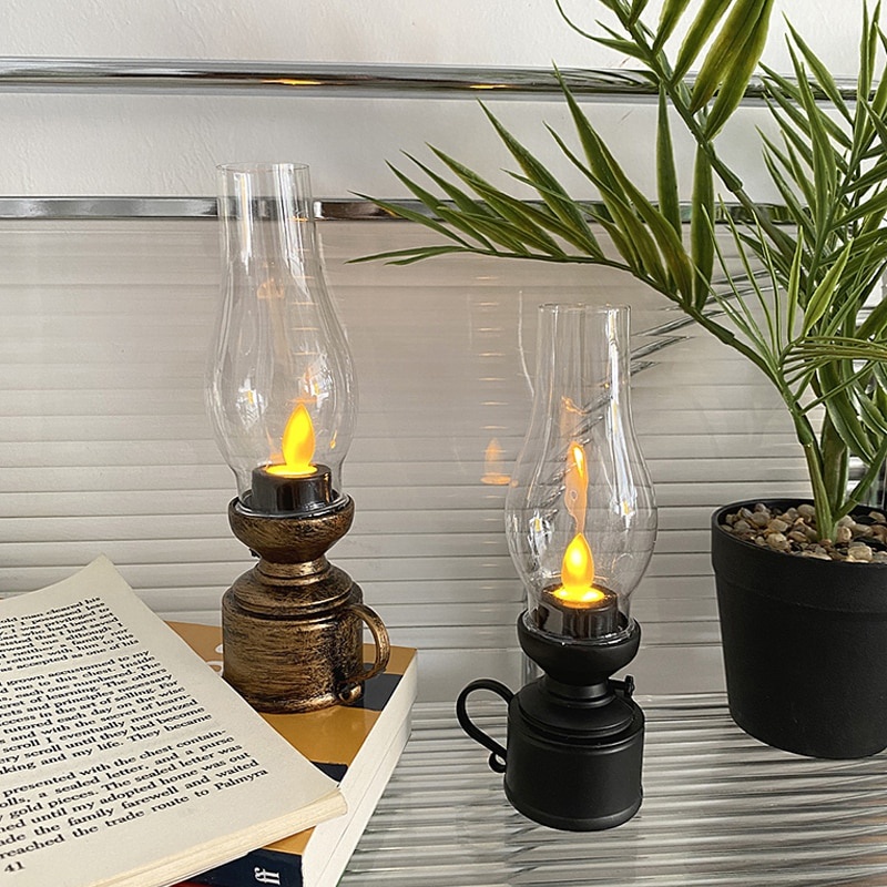 Đèn dầu led kiểu ngọn nến trang trí phòng ngủ bàn ăn KM 26021