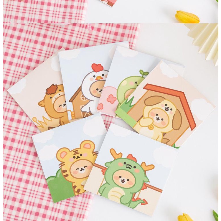 Thiệp Sinh Nhật Thiệp Viết Thư Tay 12 Con Giáp Siêu Dễ Thương Handmade In Nổi 4D