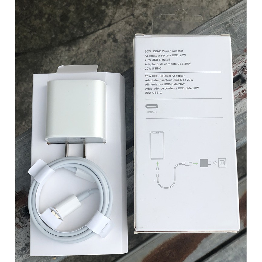 [BH 1 ĐỔI 1] Sạc bộ Sạc nhanh 20W iPhone, Sạc 20W cho máy 8P, X, Xs Max, 11, 12 Pro, Pro Max, ipad công nghệ PD