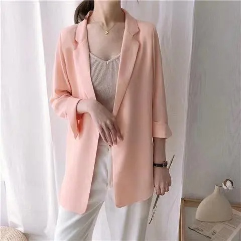 Áo Khoác chiffon Mỏng Màu Trắng Dáng Rộng Phong Cách Phương Tây Dành Cho Nữ