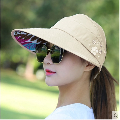 Women's Fashion Pearl Large Brim Hat