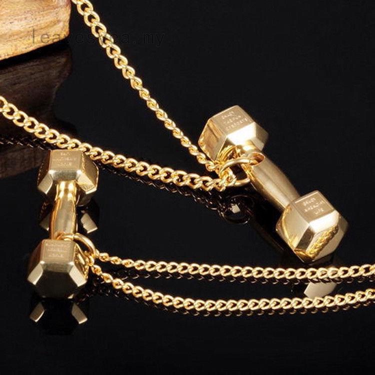 Dây chuyền mặt hình quả tạ bằng hợp kim chất lượng dành cho nam và nữ