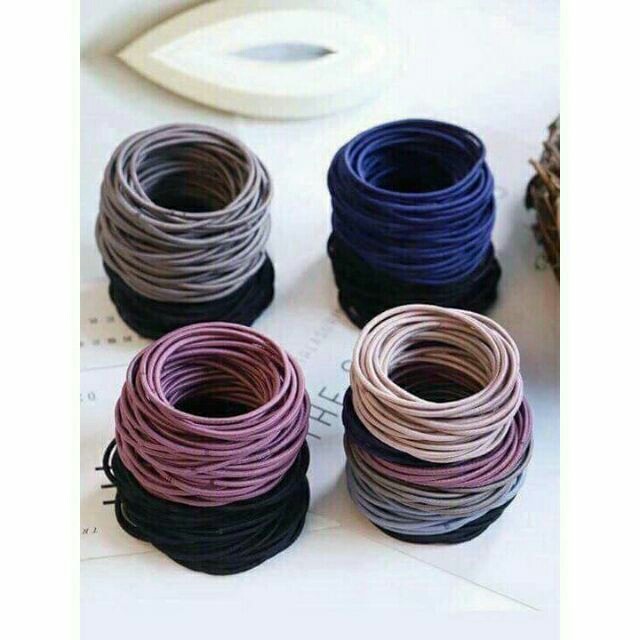 Set 100 chun buộc tóc phong cách Hàn Quốc