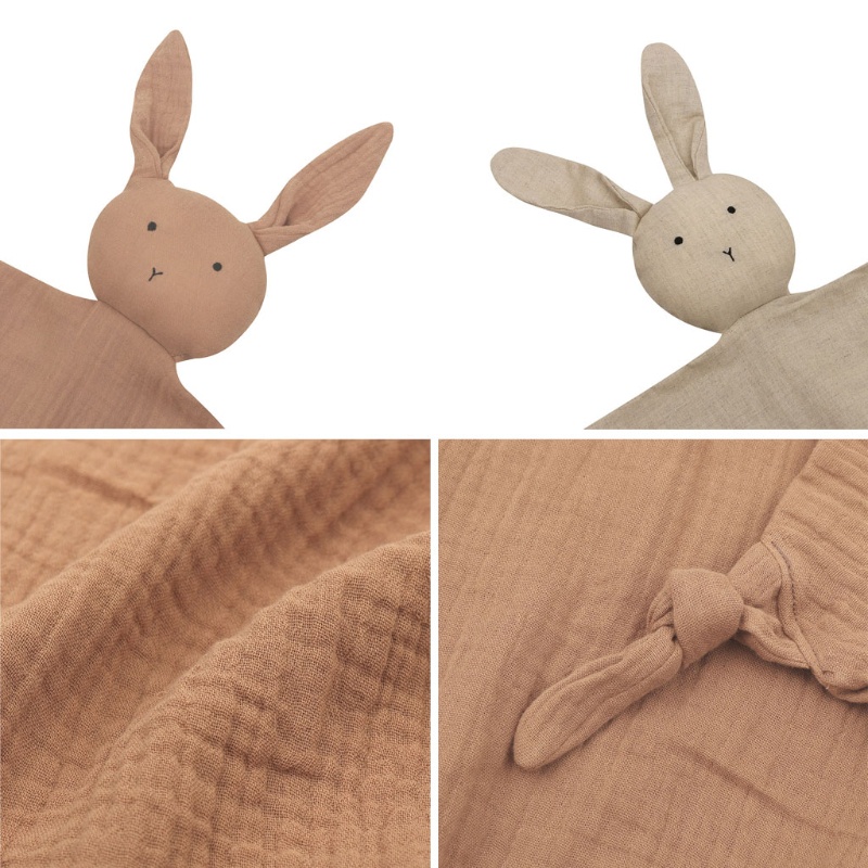 Khăn Cotton Mềm Mại Hình Chú Thỏ Đáng Yêu Cho Bé Sơ Sinh
