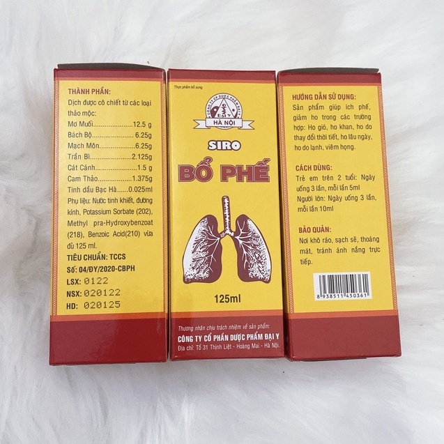 Bổ Phế Siro Giúp Giảm Ho Long Đờm
