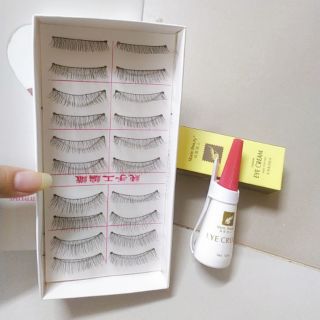 Combo Mi giả tự nhiên Kèm keo dán mi kích mí
