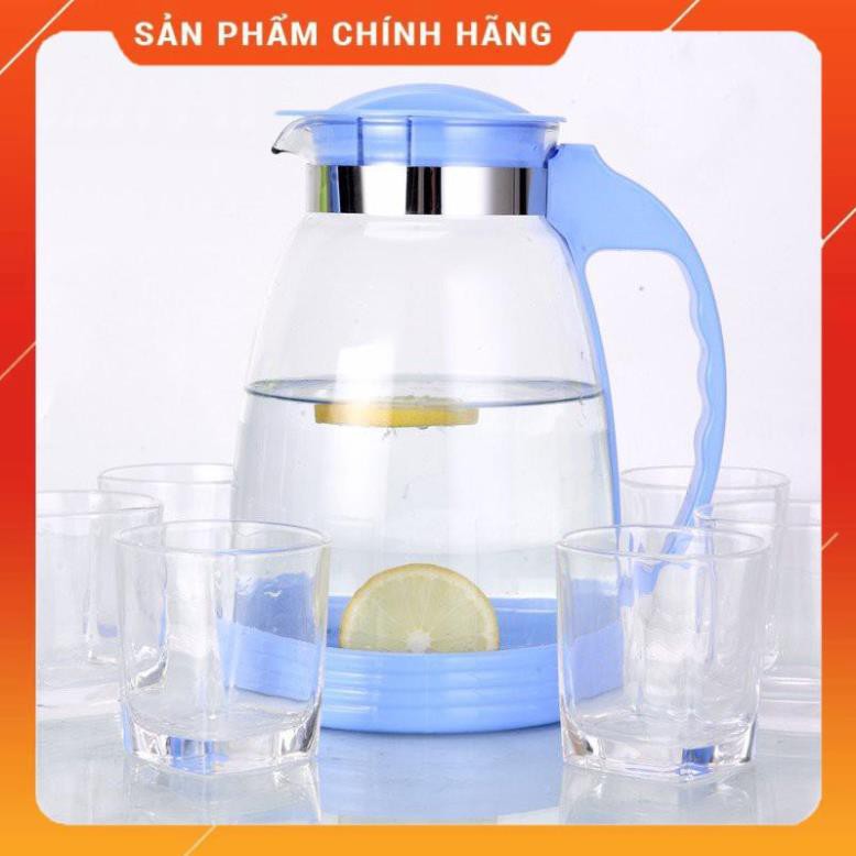 CHÍNH HÃNG -  Ấm pha trà thuỷ tinh 2600ml,bình pha trà thủy tinh ,bình ủ trà cao cấp,bình đựng nước 2600ml