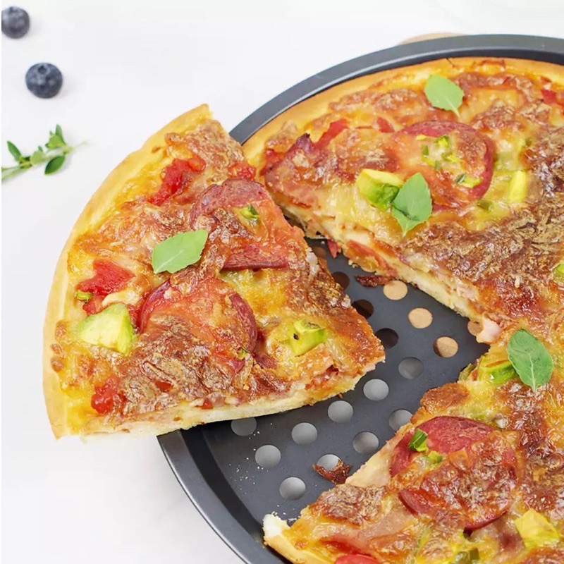 Khay pizza đục lỗ chống dính / Khuôn nướng pizza