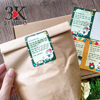 Set 32 tem dán cảm ơn khách hàng - tem cảm ơn phong cách giáng sinh - tem thank you - tem gói hàng