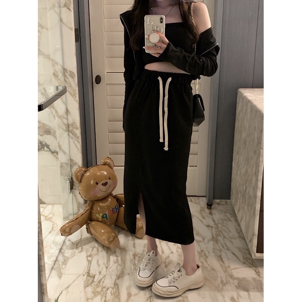 Chân váy dài da cá dày lên dáng siêu xinh #chanvaydangdai #chanvay #hangthudong #aohoddie | BigBuy360 - bigbuy360.vn