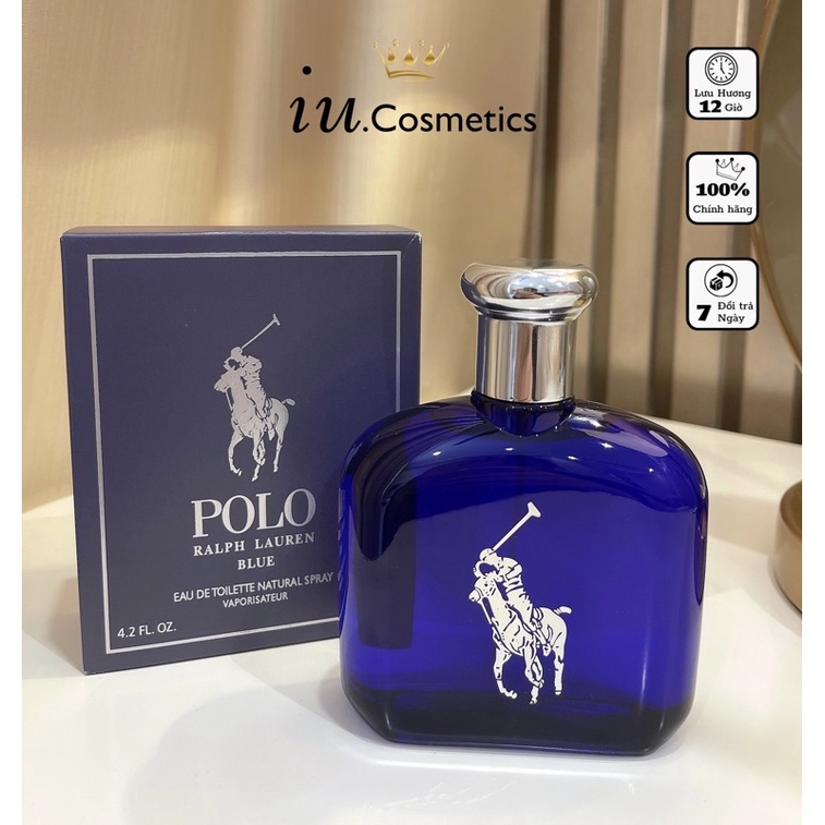 Nước hoa nam Polo blue black dung tích 125ml - Dầu thơm nam tính, hương thơm sang trọng đẳng cấp - iu.cosmetics