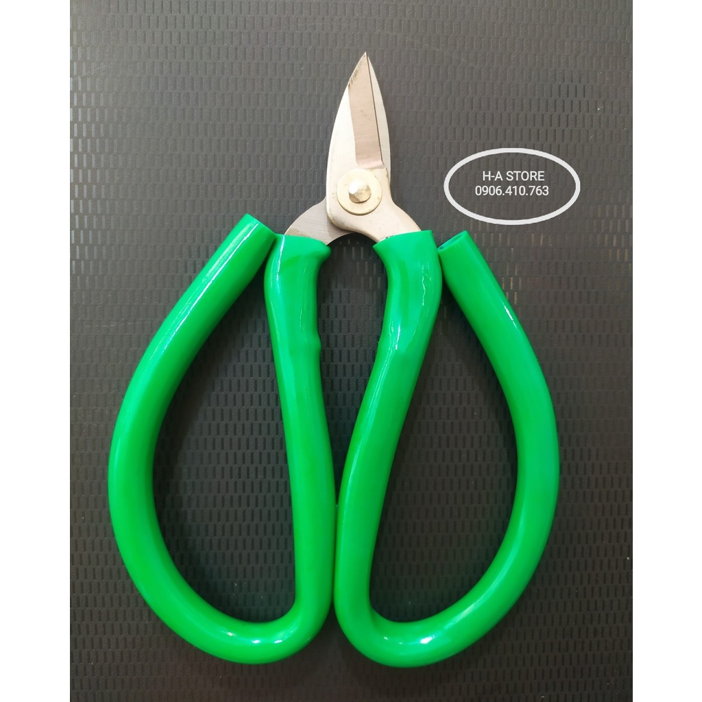 Kéo thợ bạc cán màu xanh lá dài 15cm / màu đỏ 19cm
