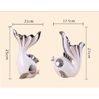 Bộ Bình Hoa Con Cá Trang Trí Phòng Khách