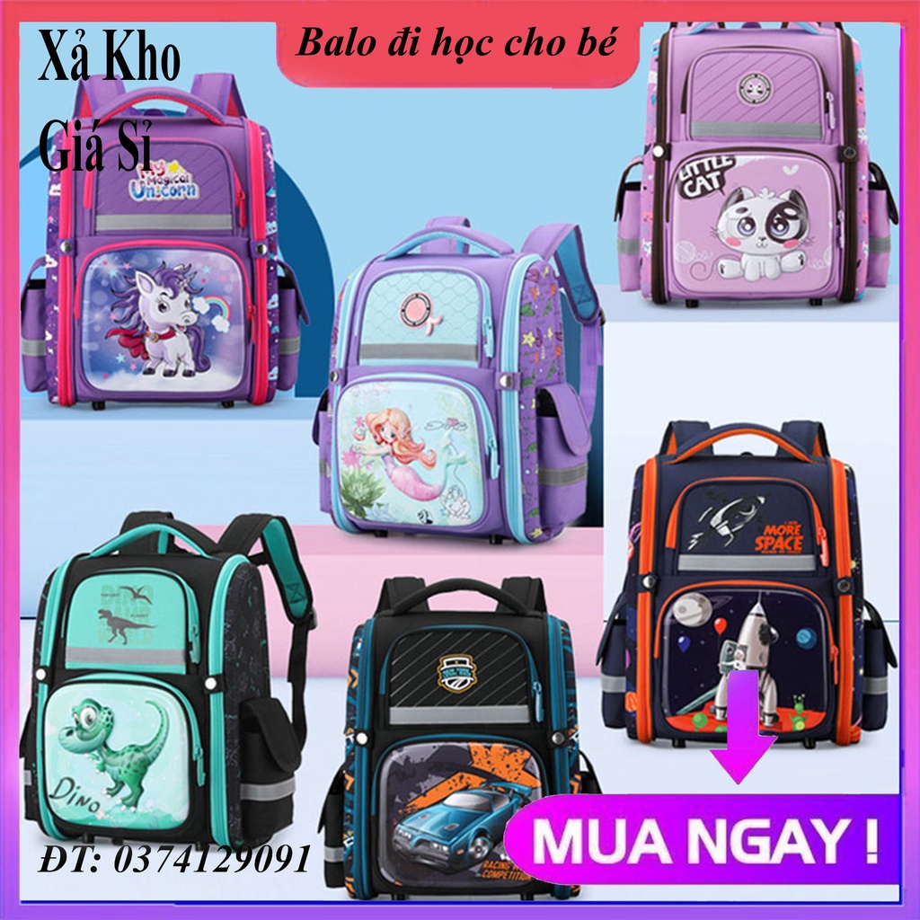 [ Cam kết - Hàng loại I ] balo chống gù cho bé cặp sách dành cho học sinh tiểu học nhẹ chắc chắn thoáng khí cho bé
