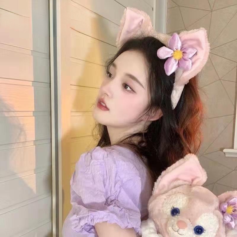 Băng Đô Nơ Lông Nhung Kuromi Làm Phụ Kiện Chụp Ảnh Halloween Dễ Phối Đồ
