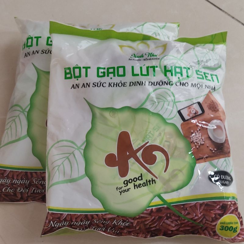 Sữa bột gạo lứt hạt sen Hạnh Như 300g ít đường nguyên liệu thiên nhiên thơm ngon