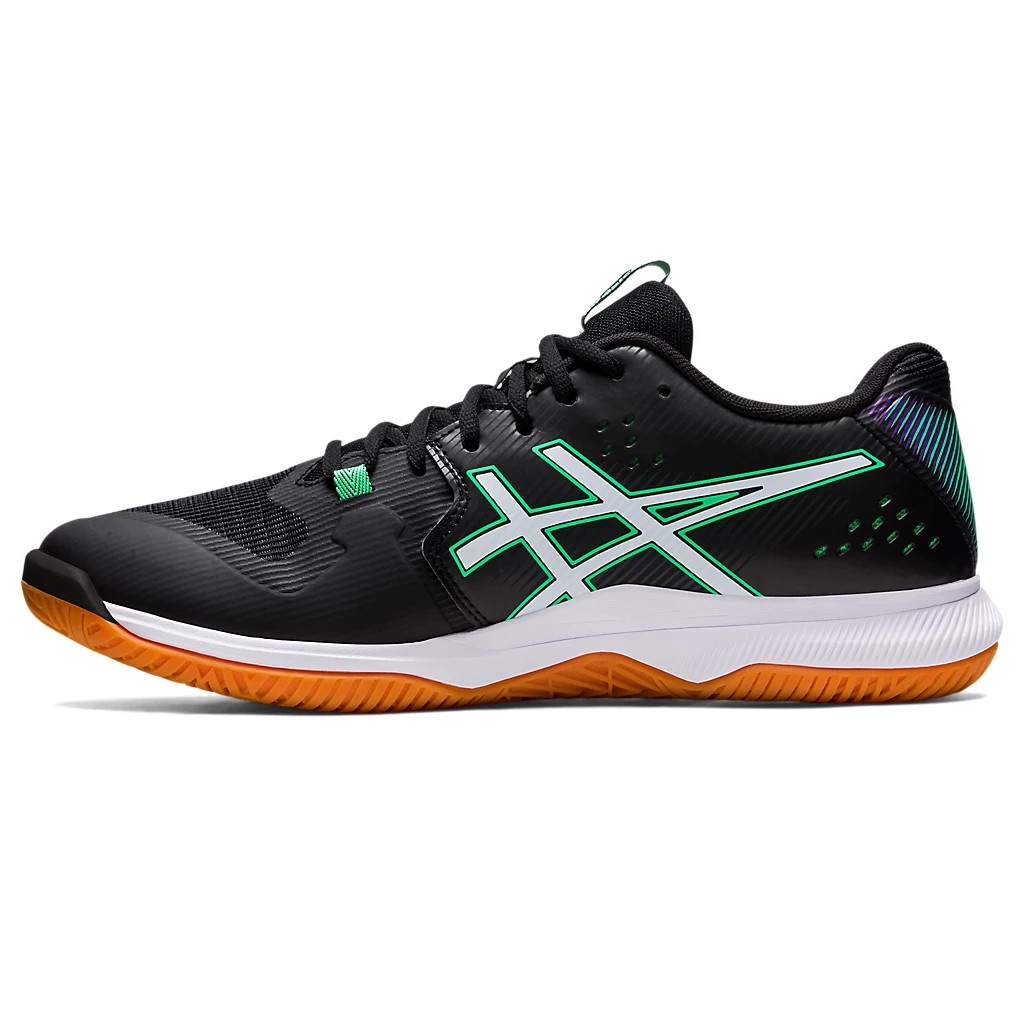 Giày Asics Gel Tactic Đen Trắng Xanh - Giày Cầu Lông,Tennis, Bóng Chuyền cổ thấp đệm gel hấp thụ sốc, đàn hồi, giảm chấn