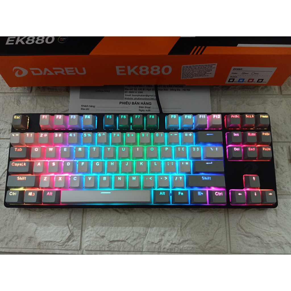 Phím cơ Dareu EK884 RGB, Dareu EK880 RGB new chính hãng BH 2 năm