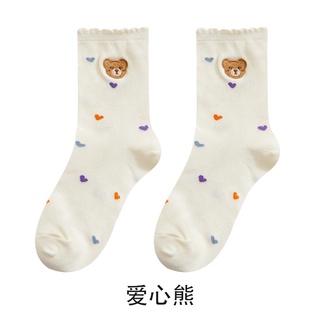 Vớ cotton mỏng phối ren dễ thương phong cách nhật bản thời trang xuân hè - ảnh sản phẩm 6