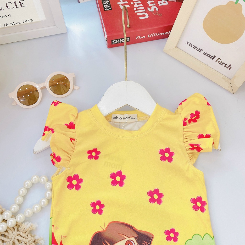 SALE VÁY 3D LẠNH MINKY MOM CHO BÉ GÁI SIZE 9-19KG(VAY 3D)