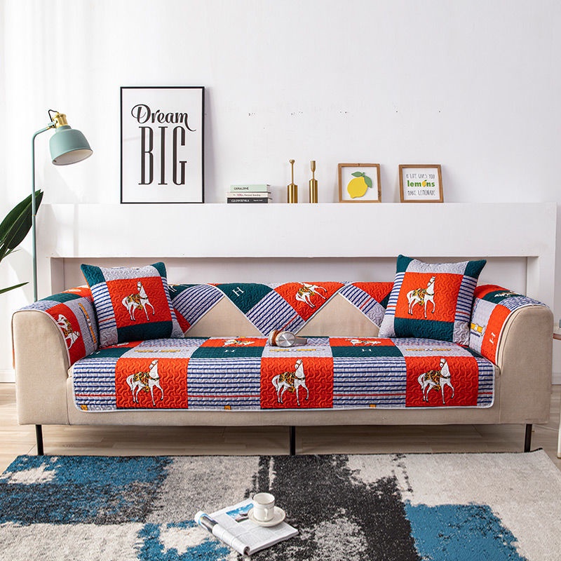 Đệm Sofa Bông Bốn Mùa Đệm Sofa Chống Trượt Phổ Biến Đơn Giản Hiện đại Bảo Vệ Sofa Đệm Đệm Mô Hình Hoạt Hình Vỏ Bọc Sofa