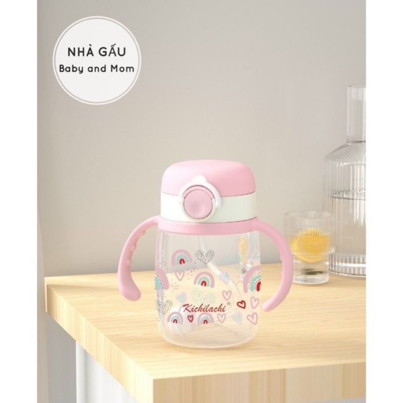 ( mẫu mới) Bình nước kichi dễ thương nhựa PP 220ml- 240ml-350ml