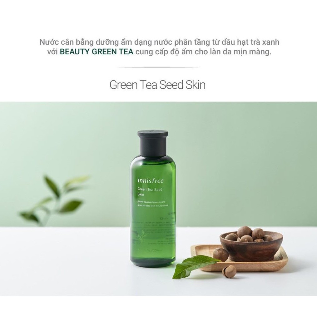 Nước Hoa Hồng Trà Xanh Innisfree The Green Tea Seed Skin 200ml.