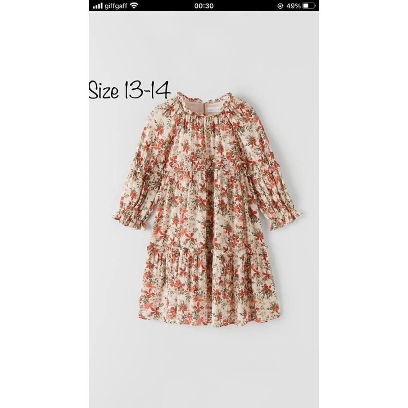 váy hoa authentic zara